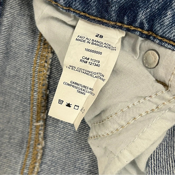 The Rosie button fly light wash distress leg holes dynamite size 28 jeans - Picture 3 of 10